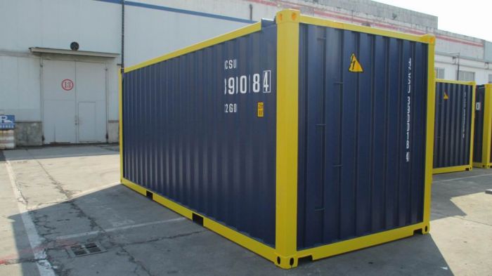 20ft Offshore container blue and yellow