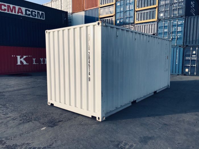 Back of the  20ft moving container