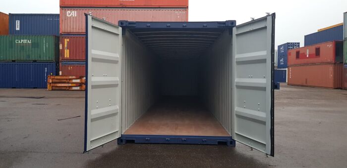  Open top container with opened doors