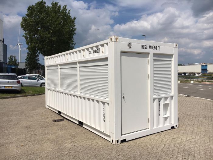  20ft observation container with closed shutters